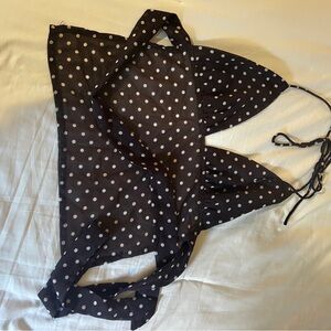 Black Polka Dot Halter Top